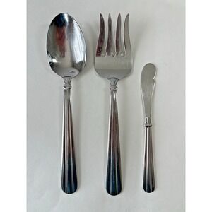 Oneida Stainless Steel UNITY 3 Piece Server Lot Serving Spoon Fork Butter Knife